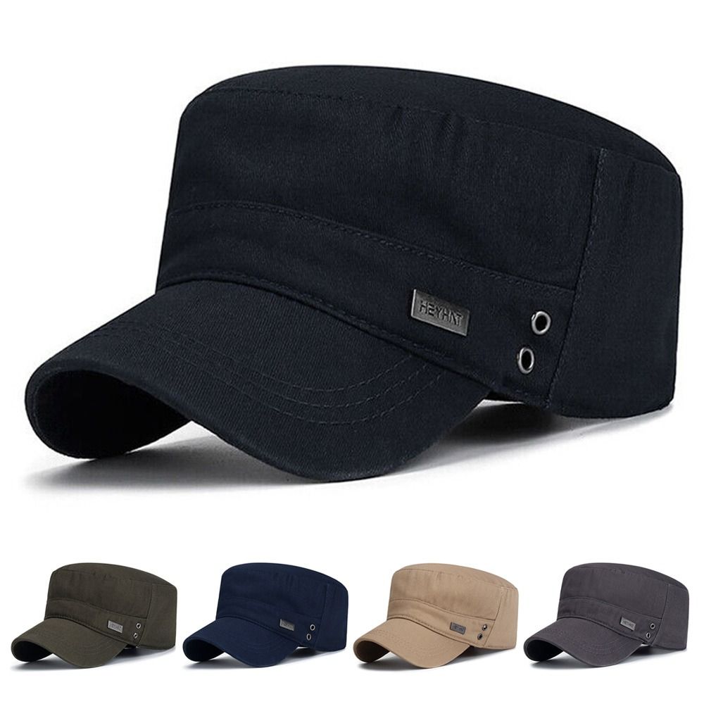 Snapback Hat Flat - 四季フラットトップハットユニセックスアーミーハットファッション野球帽速乾性通気性日よけ帽子アウトドアカジュアル調節可能な帽子