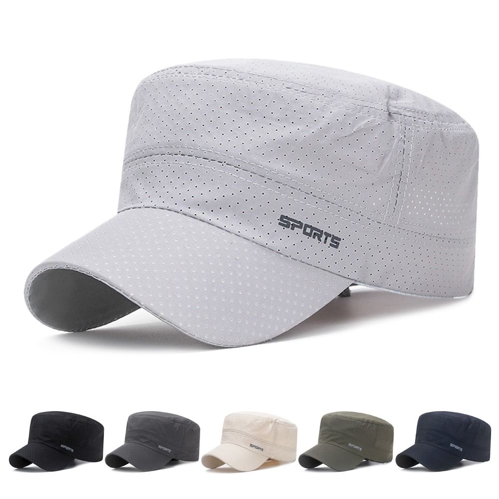 Snapback Hat Flat - 屋外通気性サンハット調節可能なフィッシャーハット野球帽ボーンキャップキャップフラットトップキャップ士官候補生帽子