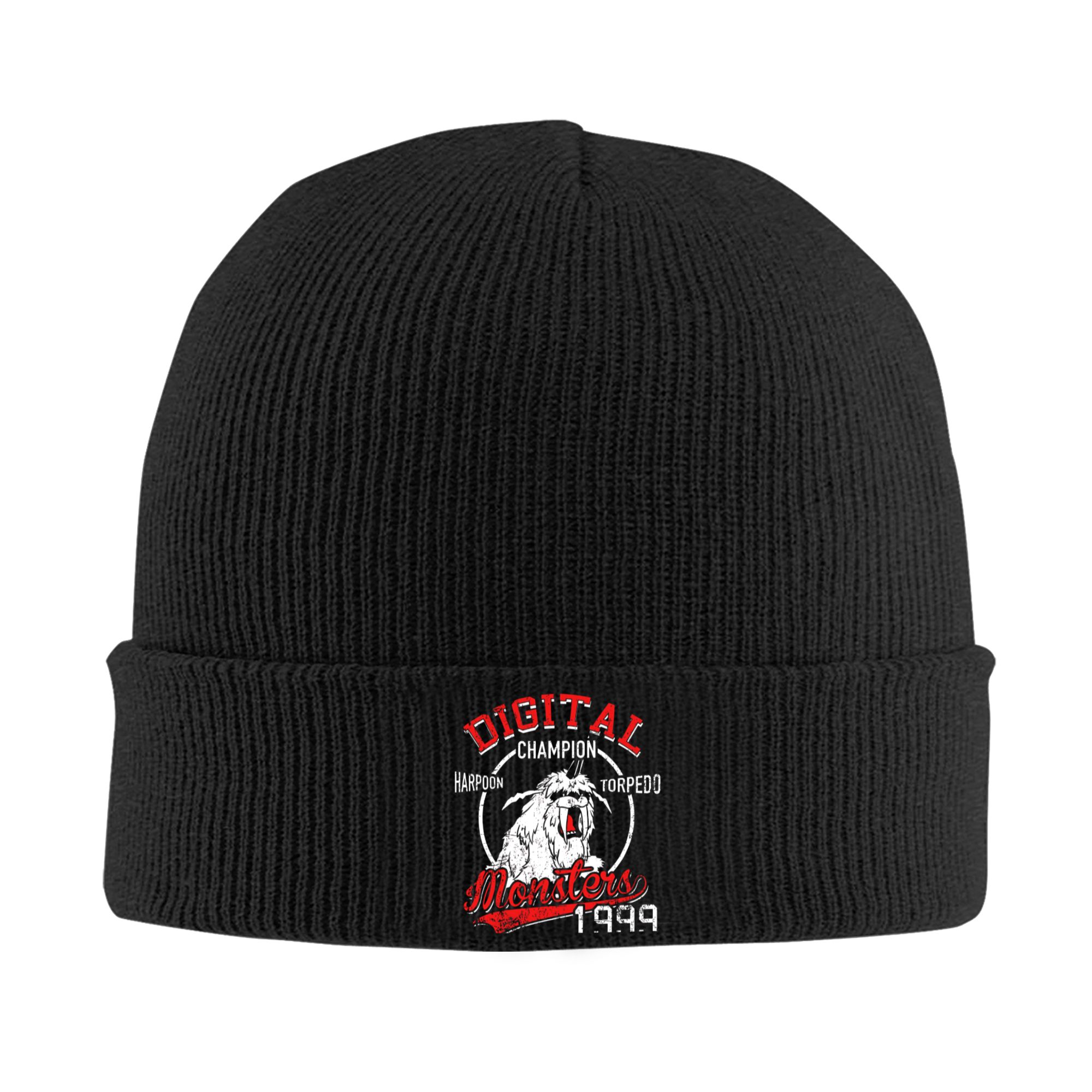 Beanie Cuffed Knit - ハーポントルピードデジタルモンスターデジモンリブニットカフ付きビーニー男性女性用冬暖かいボンネットニット帽子