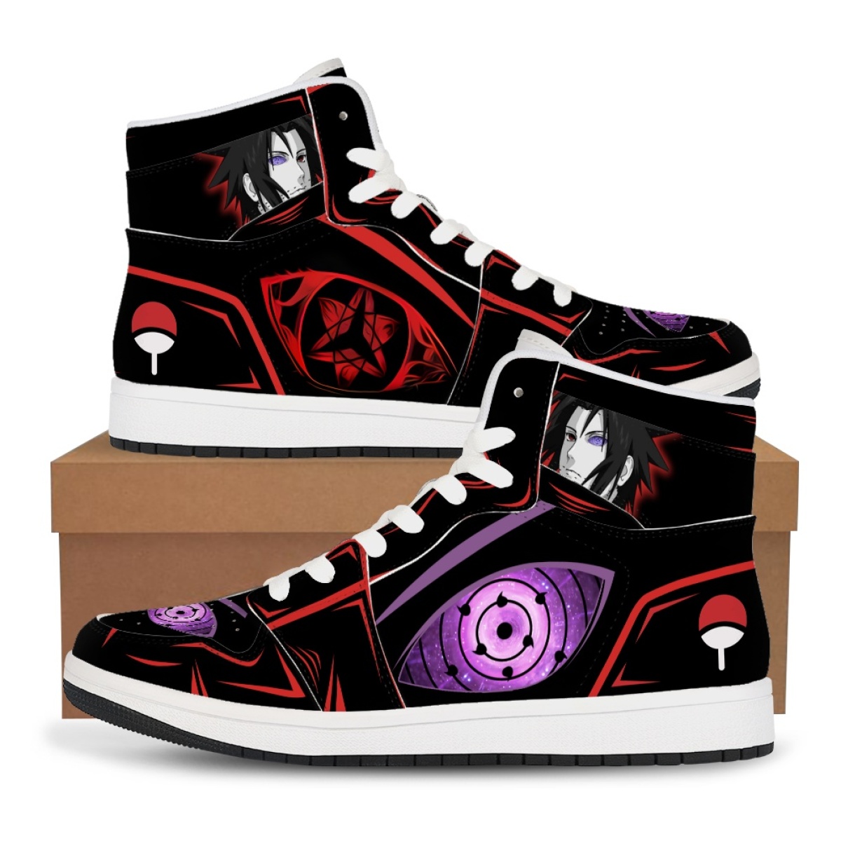 Snapback Hat Flat - ナルトアニメハイトップスニーカーカジュアルシューズバスケットボールシューズ漫画プリント快適なフラットシューズ男性女性誕生日ギフト