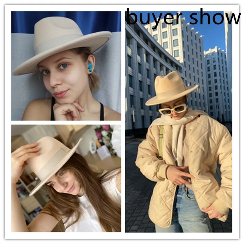 フェドラハット 女性用冬用帽子 リボンバンド付き メンズハッ - Fedora Hat Wool のレビューと価格