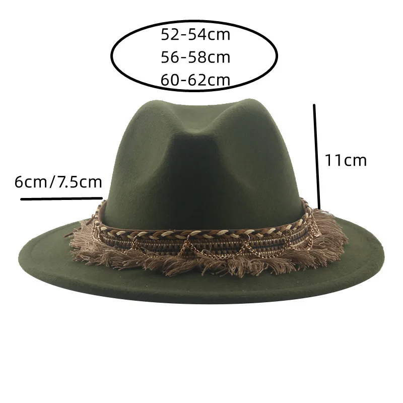 カウボーイ帽子帽子フェドーラ帽子フェルト男の帽子帽子女性のた - Fedora Hat Wool のレビューと価格