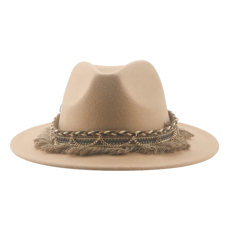 カウボーイ帽子帽子フェドーラ帽子フェルト男の帽子帽子女性のた - Fedora Hat Wool のレビューと価格