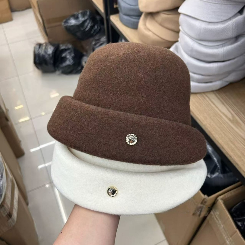 2026秋冬 ウールカシミヤ帽子 レディース ガールズ 無地 - Fedora Hat Wool のレビューと価格