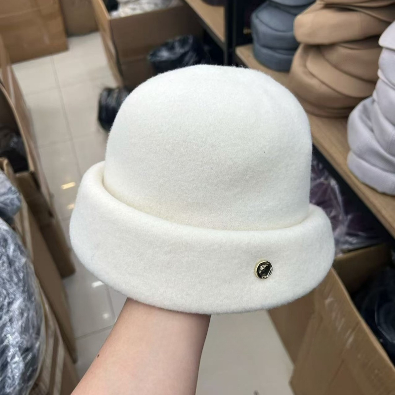 2026秋冬 ウールカシミヤ帽子 レディース ガールズ 無地 - Fedora Hat Wool のレビューと価格