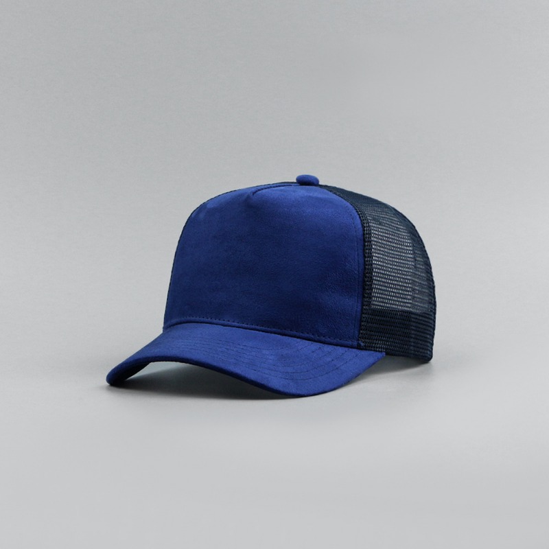 レザーラベルカスタムロゴ 5 パネルスエード野球帽男性と女性 - Baseball Cap Structured のレビューと価格