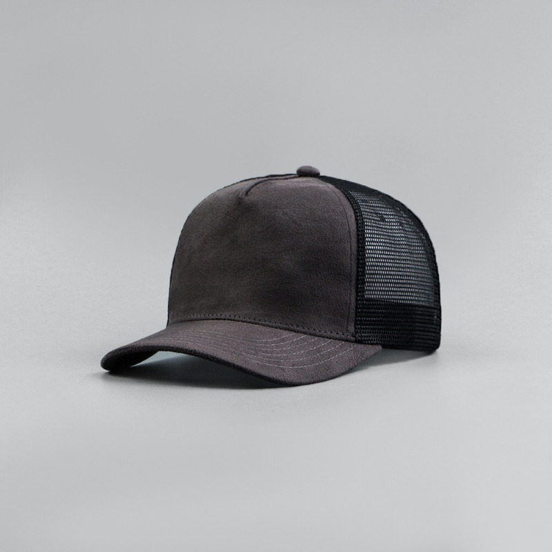 レザーラベルカスタムロゴ 5 パネルスエード野球帽男性と女性 - Baseball Cap Structured のレビューと価格