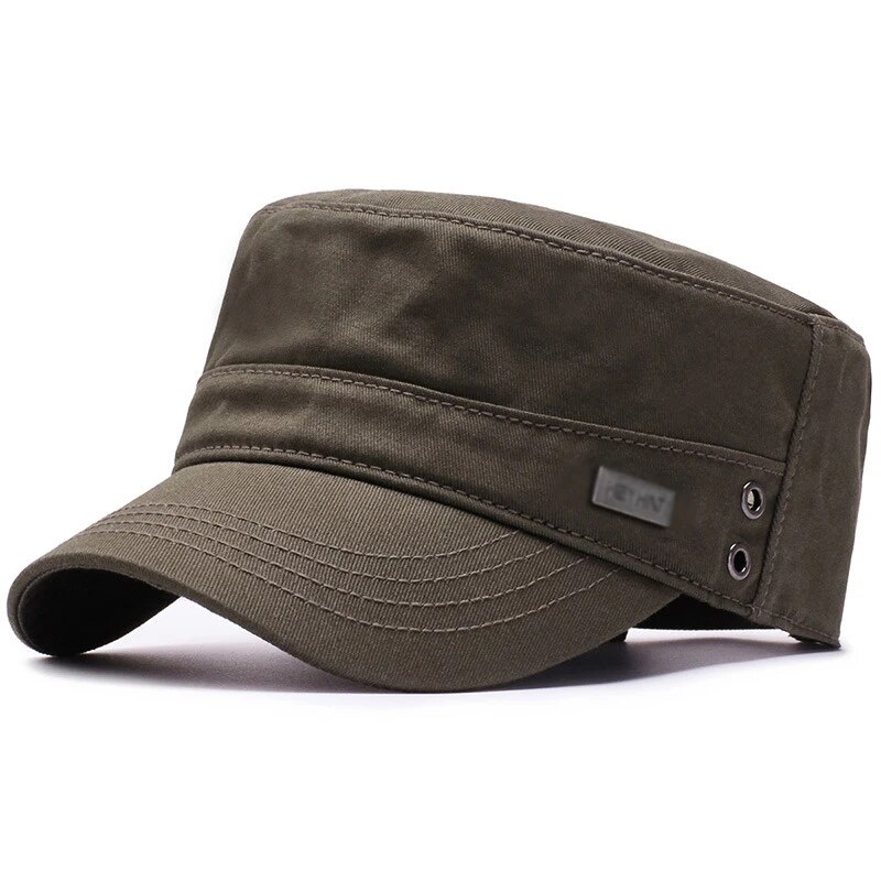 四季フラットトップハットユニセックスアーミーハットファッショ - Snapback Hat Flat のレビューと価格