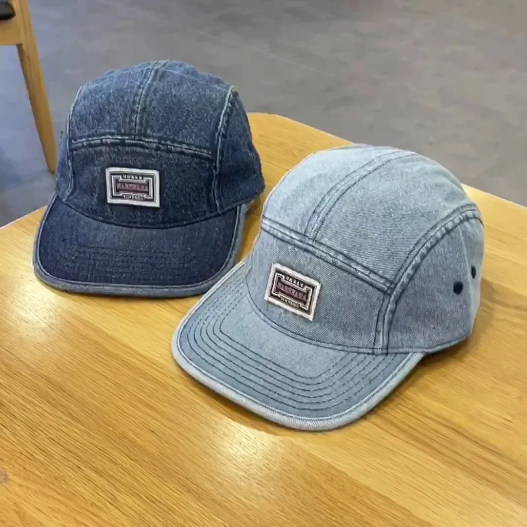 ヴィンテージフラットブリムデニムベースボールキャップ 男女兼 - Corduroy Cap 5 Panel のレビューと価格