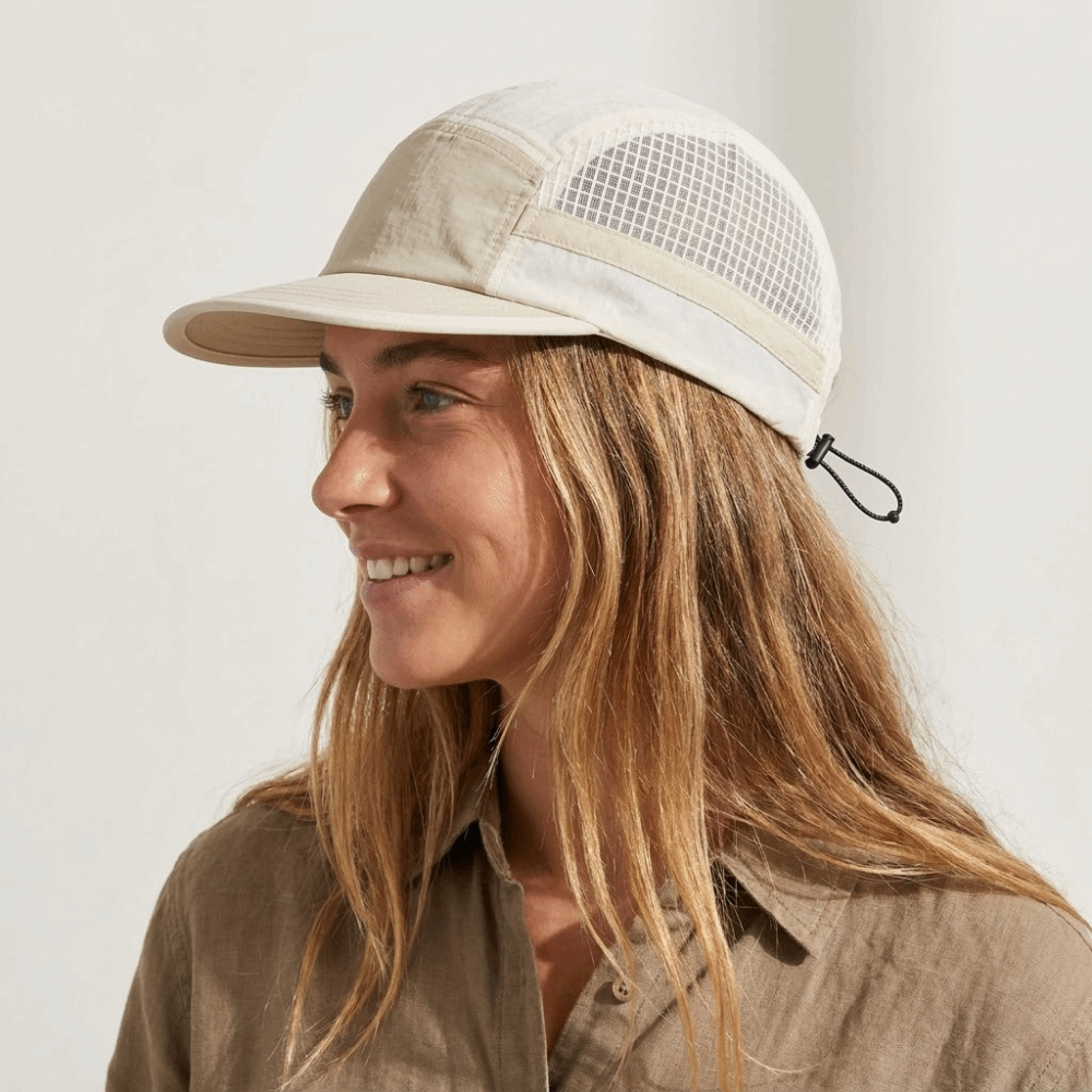 カラーブロックデザインの速乾性野球帽 レトロ5パネル ソフト - Running Cap Lightweight のレビューと価格