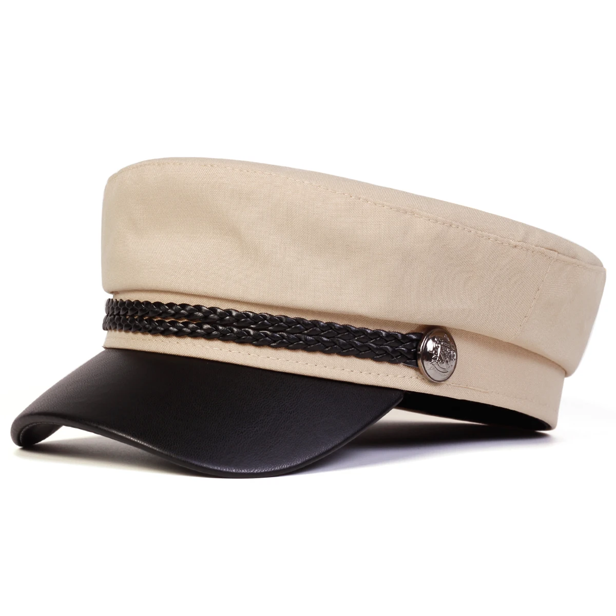 ユニセックスホワイトバックルミリタリーハットフラットトップ野 - Snapback Hat Flat のレビューと価格