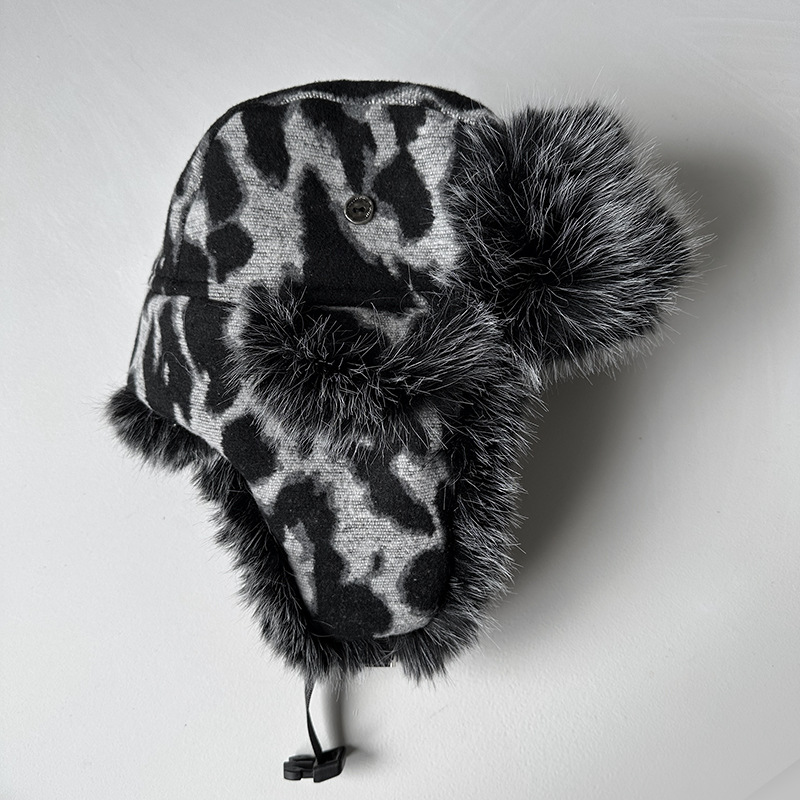女性用レオパード柄フリーストラッパーハット、サイクリングやス - Trapper Hat Ear Flap のレビューと価格