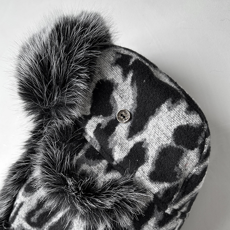 女性用レオパード柄フリーストラッパーハット、サイクリングやス - Trapper Hat Ear Flap のレビューと価格